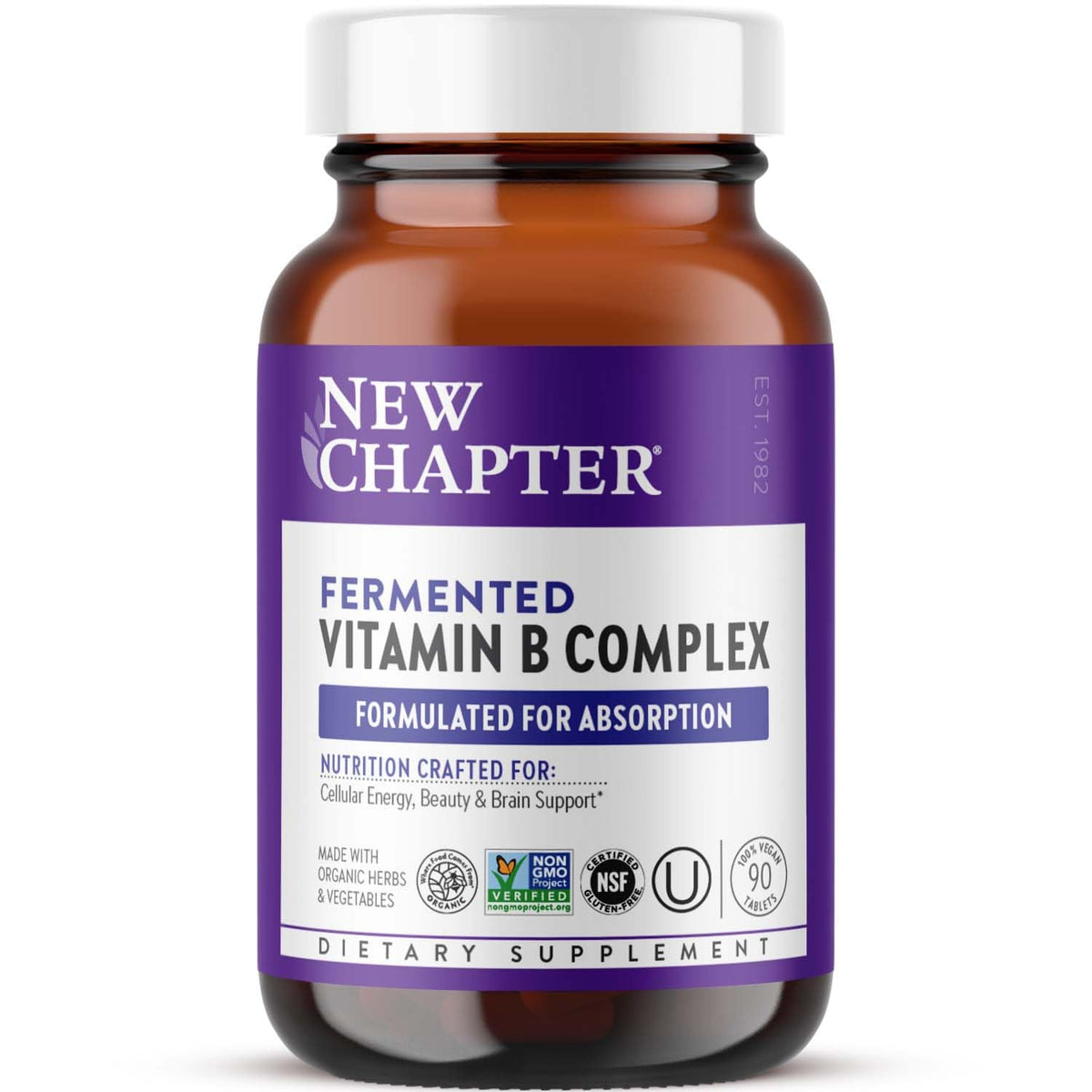 New Chapter Vitamin B Complex bottle for daily energy support.