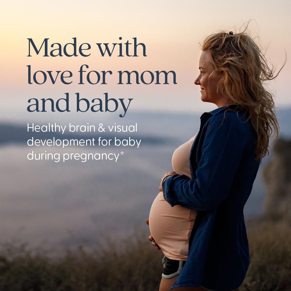 New Chapter Wholemega for Moms tiny softgels designed for easy daily intake.