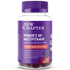 New Chapter Women's 50+ gummy bottle for daily wellness in Berry Citrus