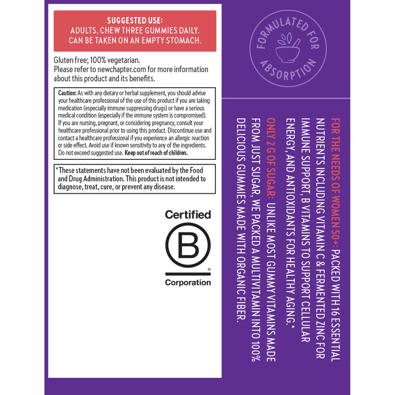 Packaging icons indicate Non-GMO, Gluten Free, and vegetarian options