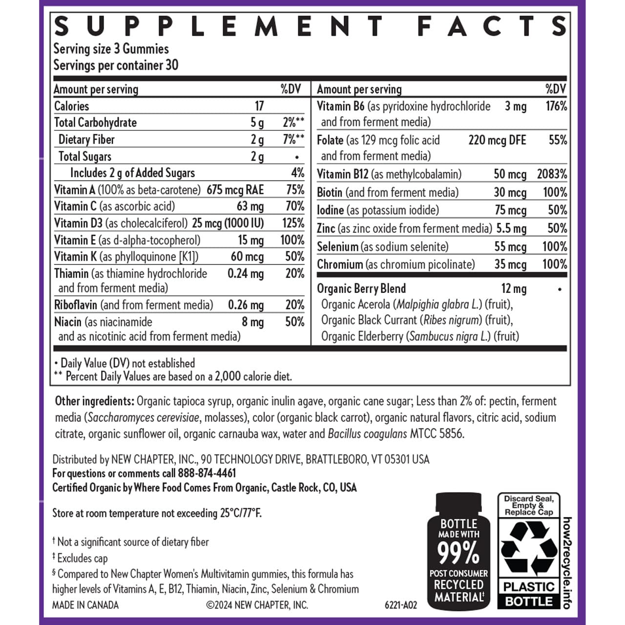 New Chapter fermented ingredients badge on packaging for absorption
