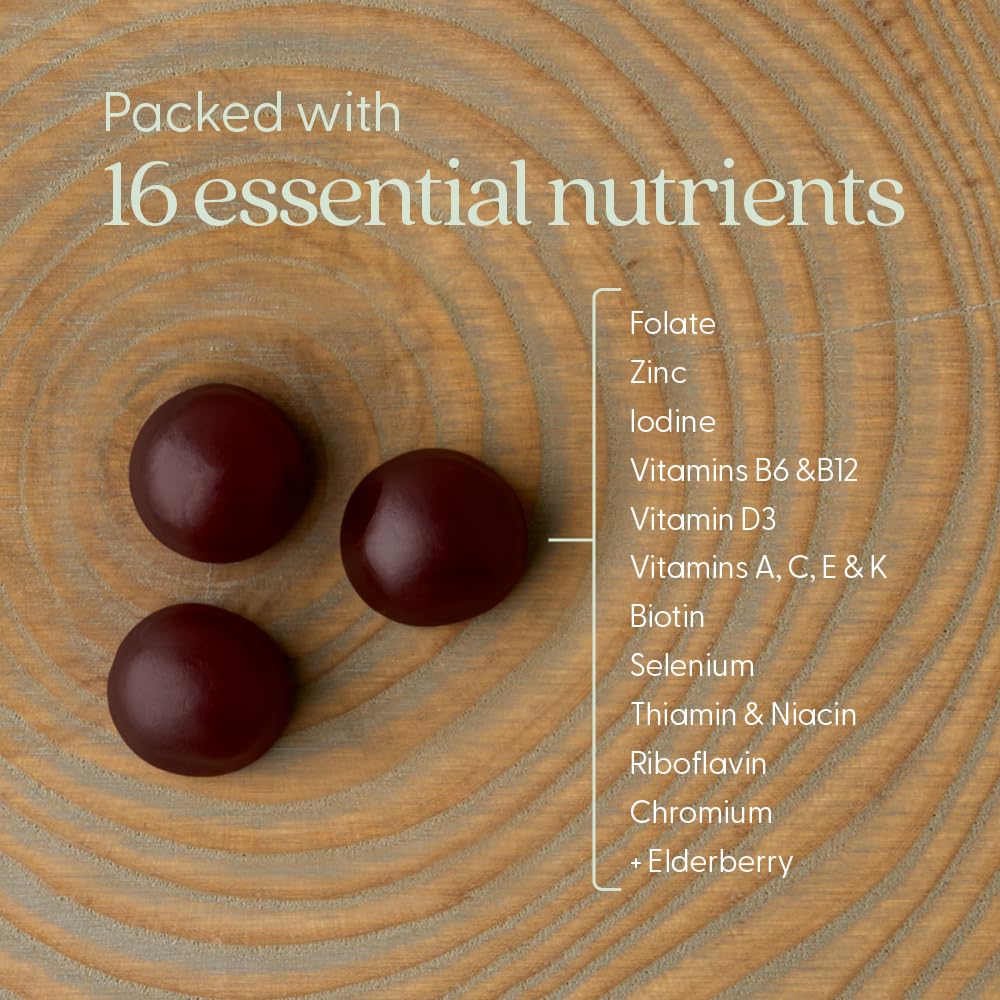 New Chapter 50+ gummies label highlighting organic fiber and fermentation