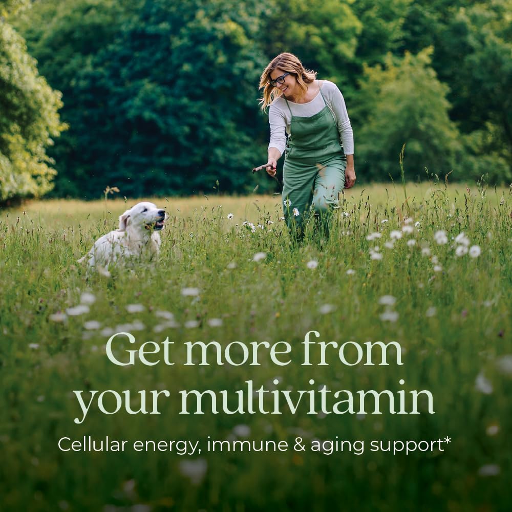New Chapter Women’s Multivitamin 40+ tablets close-up for hair and energy support.