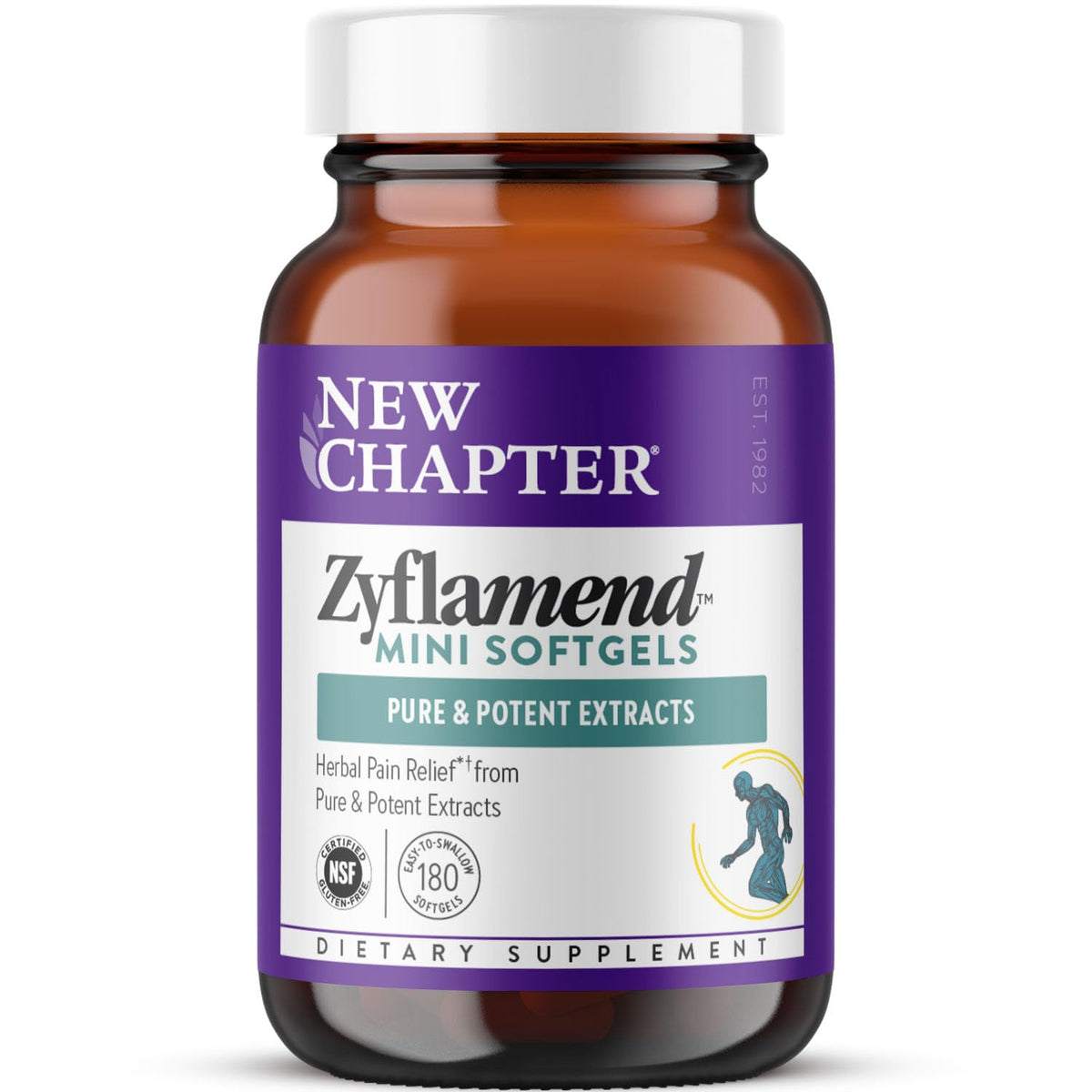New Chapter Zyflamend Mini Softgels bottle front supports mobility and inflammation balance