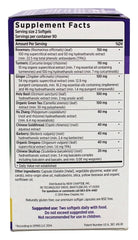 Close-up of Zyflamend Whole Body softgels highlighting vegetarian capsule format.