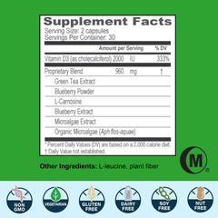 New Earth Renew organic wild microalgae highlights nutrient density.