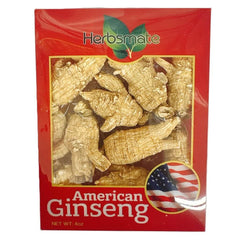 New Green Nutrition American Ginseng large round whole root, ideal for tea infusions and daily vitality.