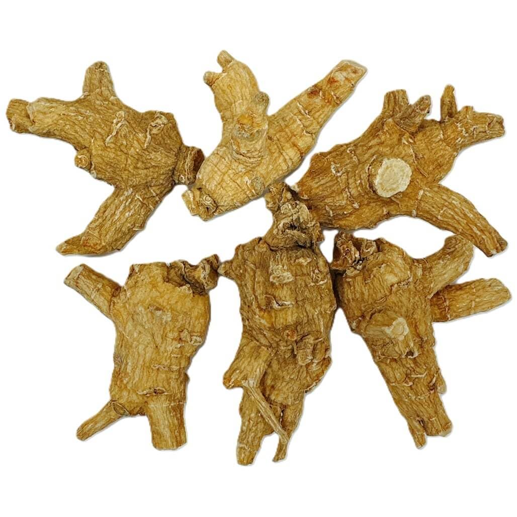 New Green Nutrition American Ginseng slices in cup for soothing tea infusion.