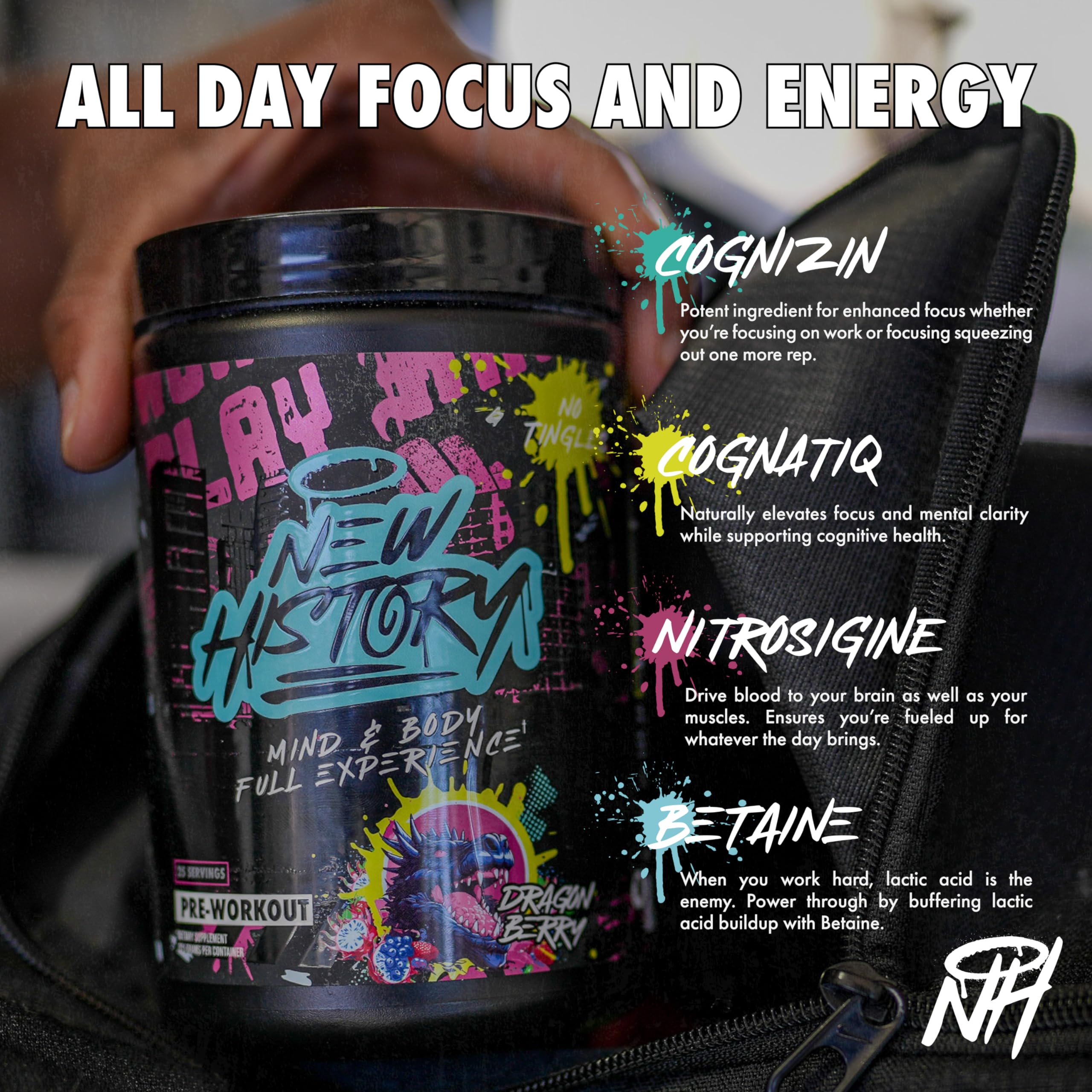 New History Mind and Body Dragon Berry scoop ready to mix for enhanced endurance
