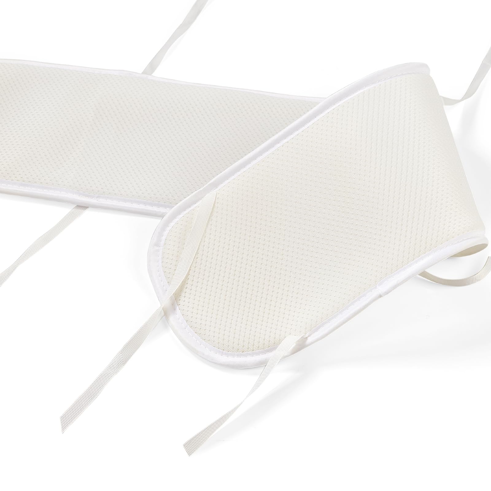 Easy install of New Mesh Coverage Straps with tied straps.