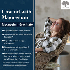New Nordic Magnesium Glycinate tablets close-up highlighting easy-to-swallow form