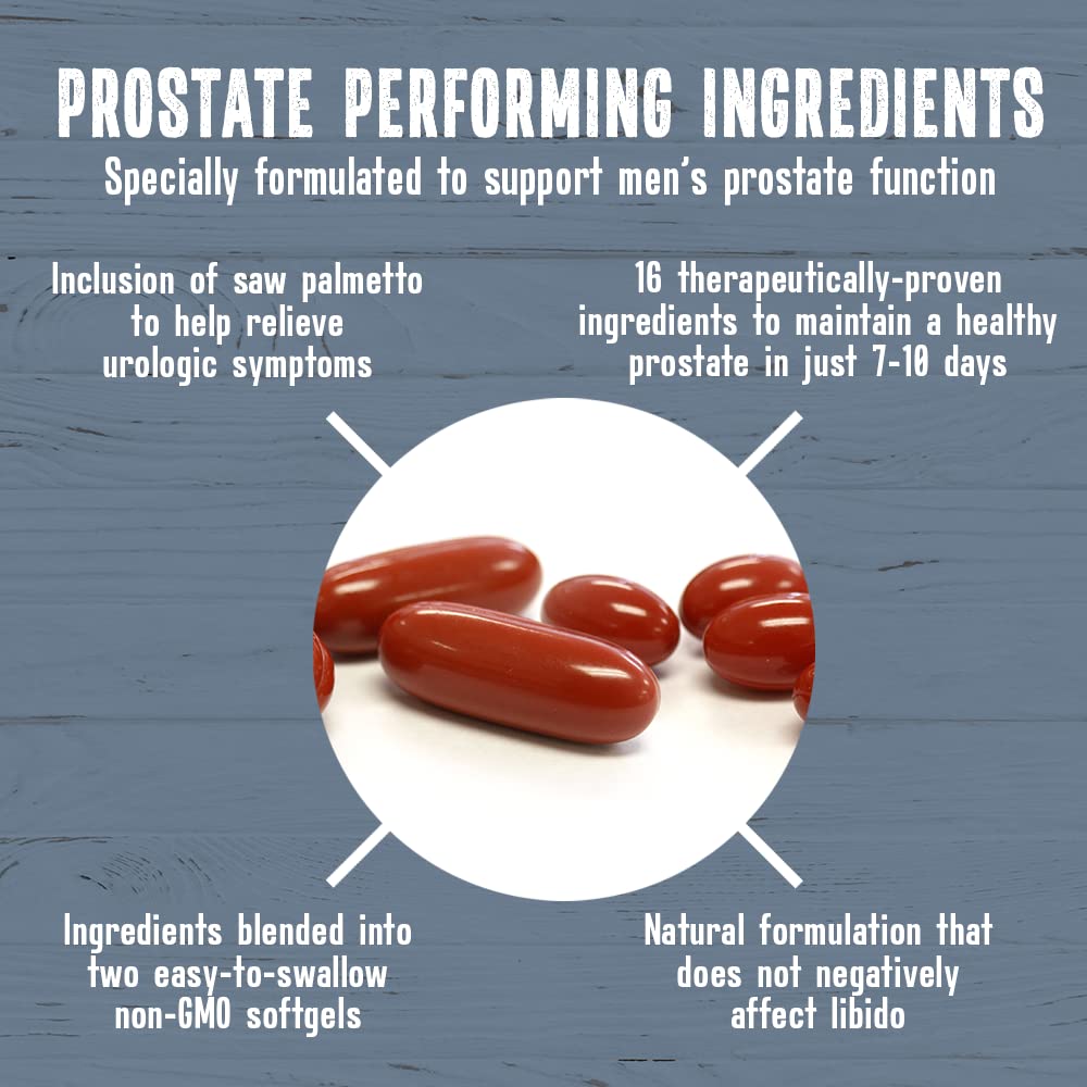 New Roots Herbal Prostate Perform bottle in night-use setting suggesting nighttime comfort.