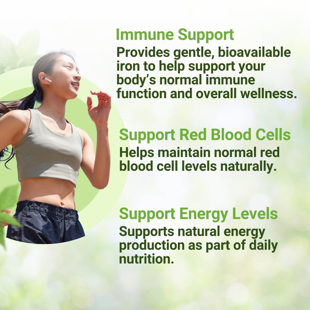 NEW ROOTS HERBAL vitamin C boost label emphasizes enhanced iron absorption