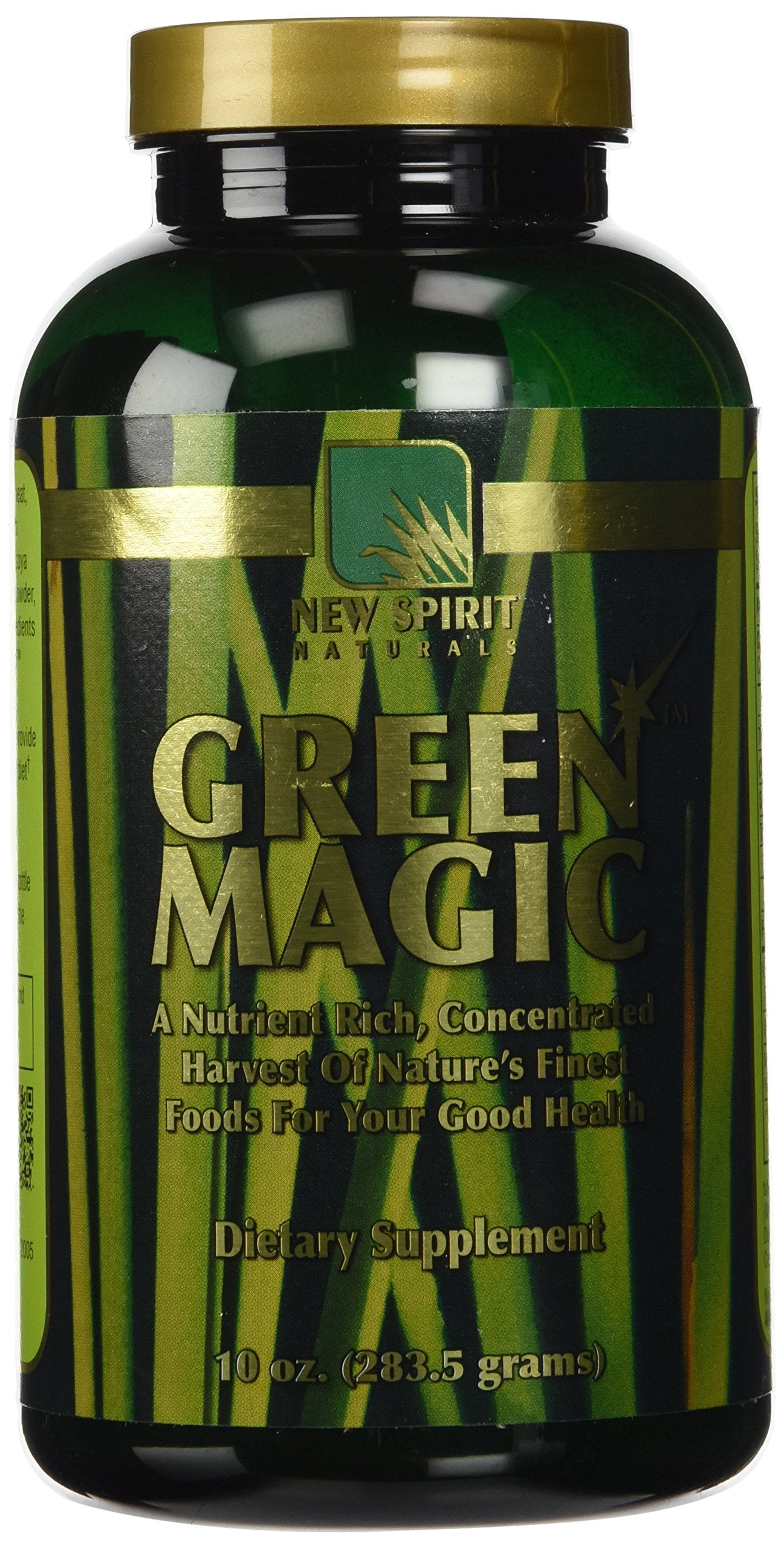 New Spirit Naturals Green Magic Powder tub with nutrient-dense ingredients for daily smoothies