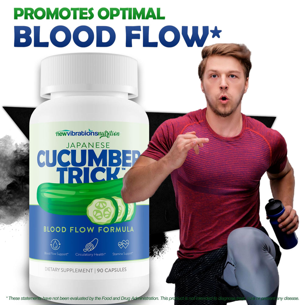 New Vibrations Nutrition Cucumber Trick taken in morning for daily circulation.