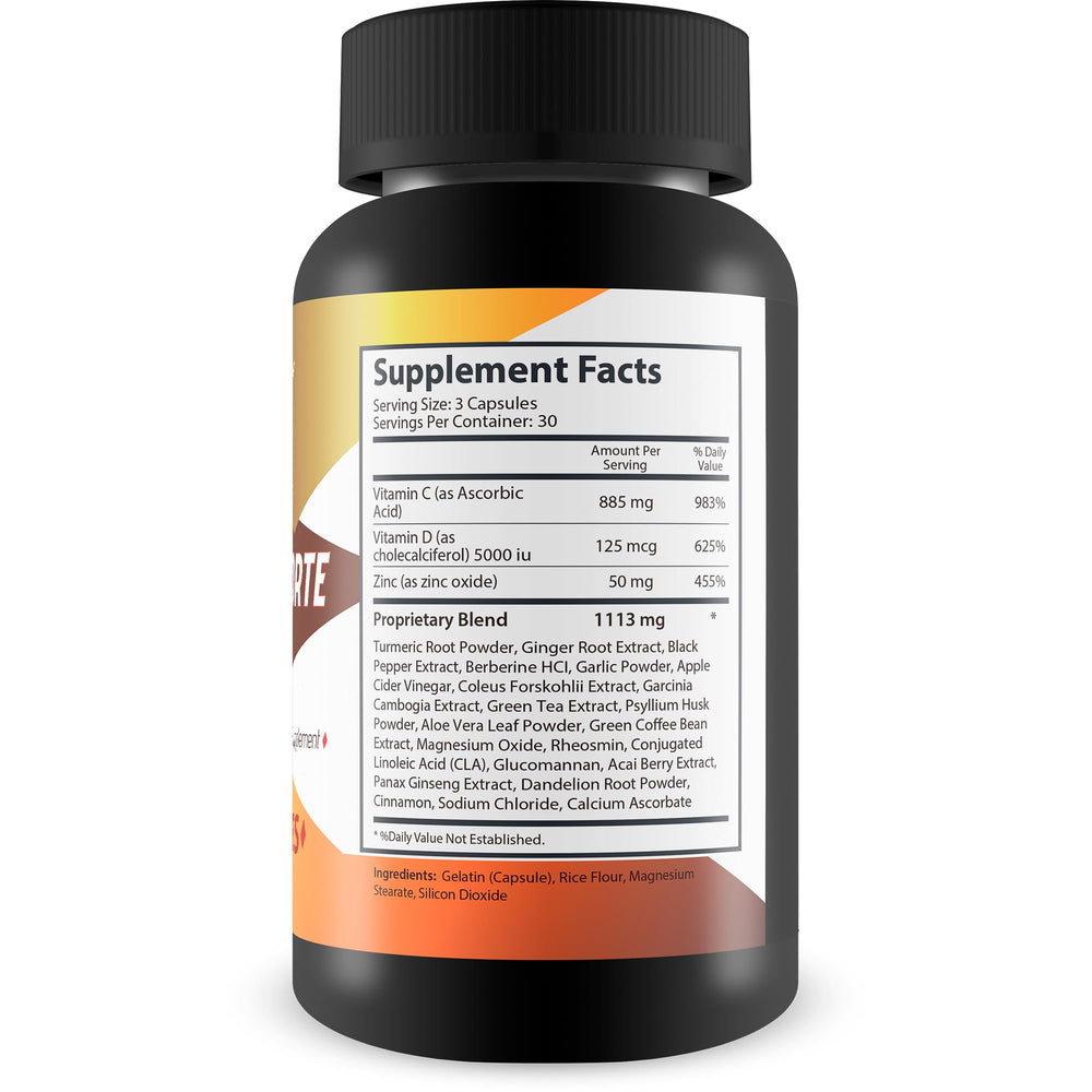 New Vibrations Turmeric Forte Pro Max capsules close-up showing ginger and black pepper blend