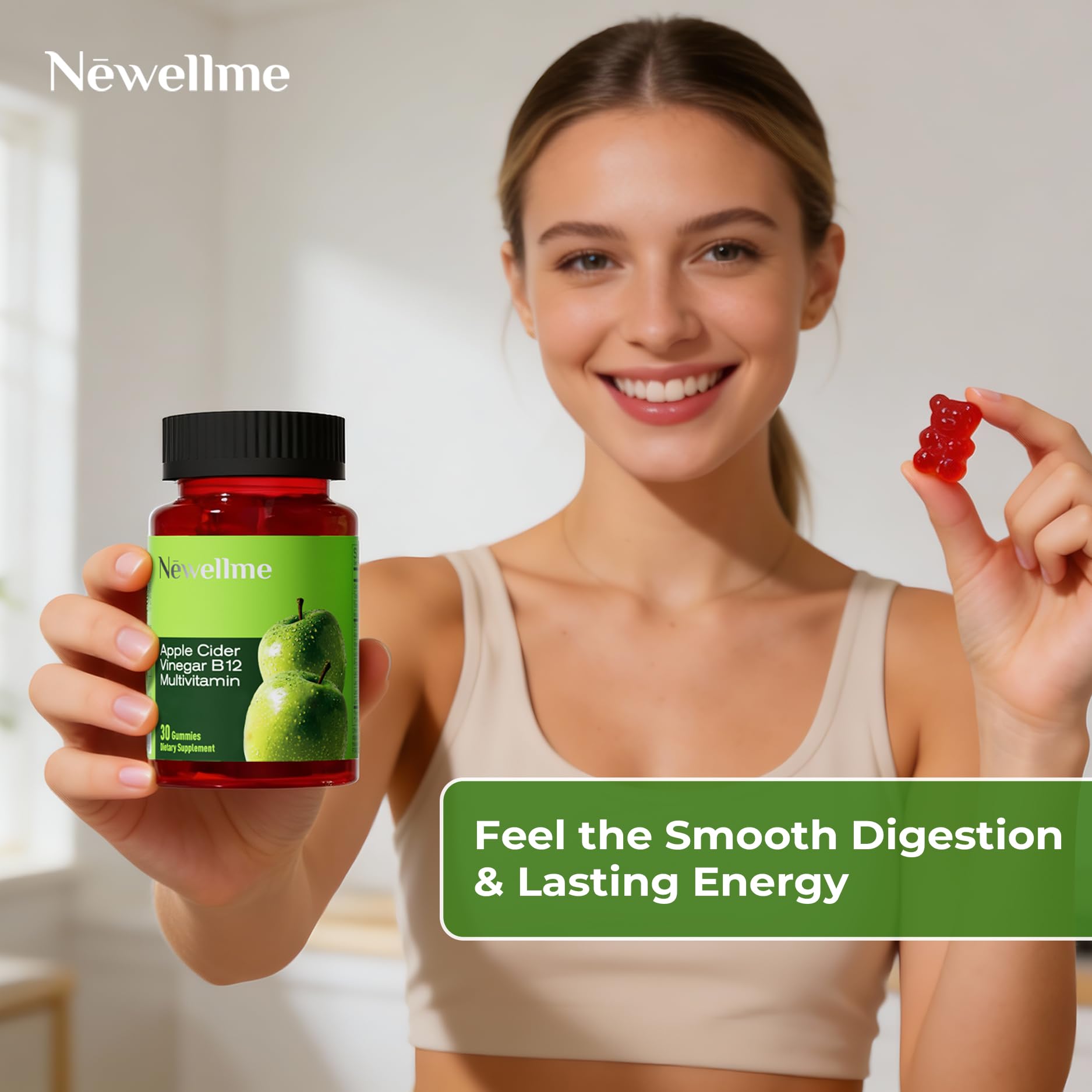 Newellme ACV Gummies on a morning routine tray