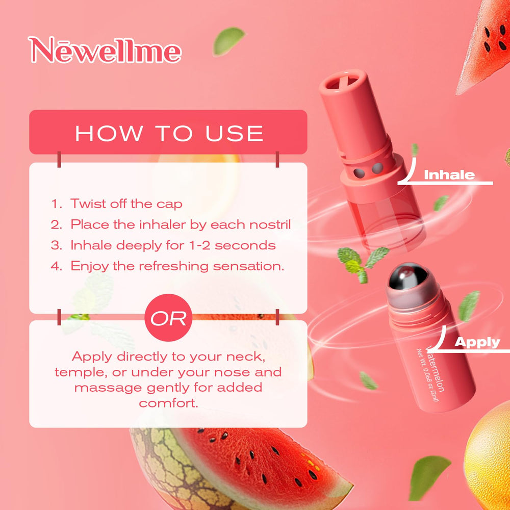 NEWELLME dual-use nasal stick watermelon scent for mood lift