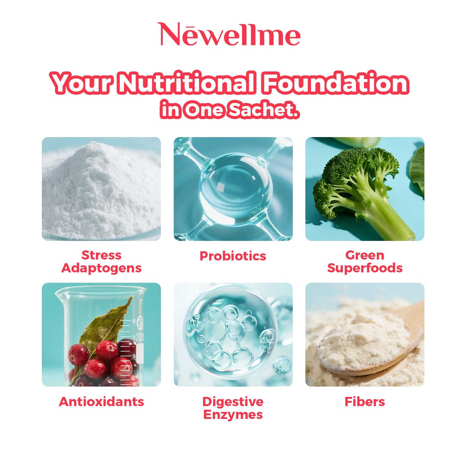 NewellMe powder dissolving in water for smooth, clump-free mix
