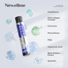 NewellMe with 100mg hyaluronic acid promotes skin hydration.