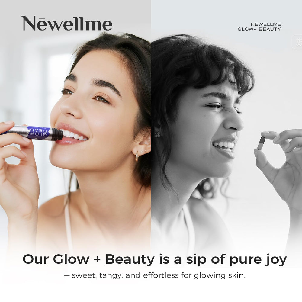 Newellme antioxidant blend label suggests daily complexion support.