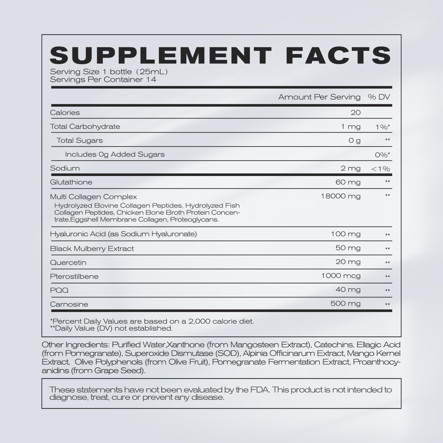 Close view of NEWELLME ingredient panel showing multi-source collagen blend.