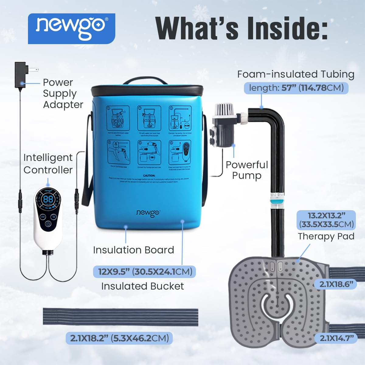 NEWGO insulated tubing reduces heat loss for consistent cooling.