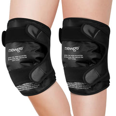 NewGo knee ice pack full coverage wraps around the knee for complete relief