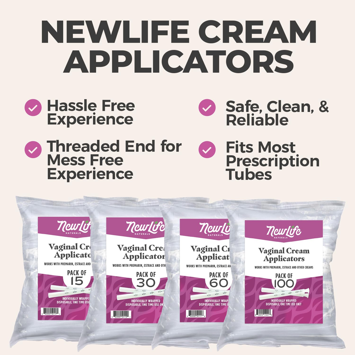 NewLife Naturals disposable design eliminates washing for safer, one-time use.