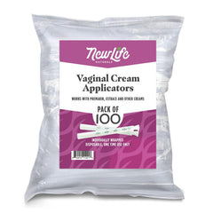 NewLife Naturals disposable vaginal applicator with a comfortable tip for easy insertion.