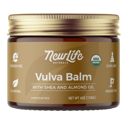 NewLife Naturals Vulva Balm Butter jar for soothing external comfort