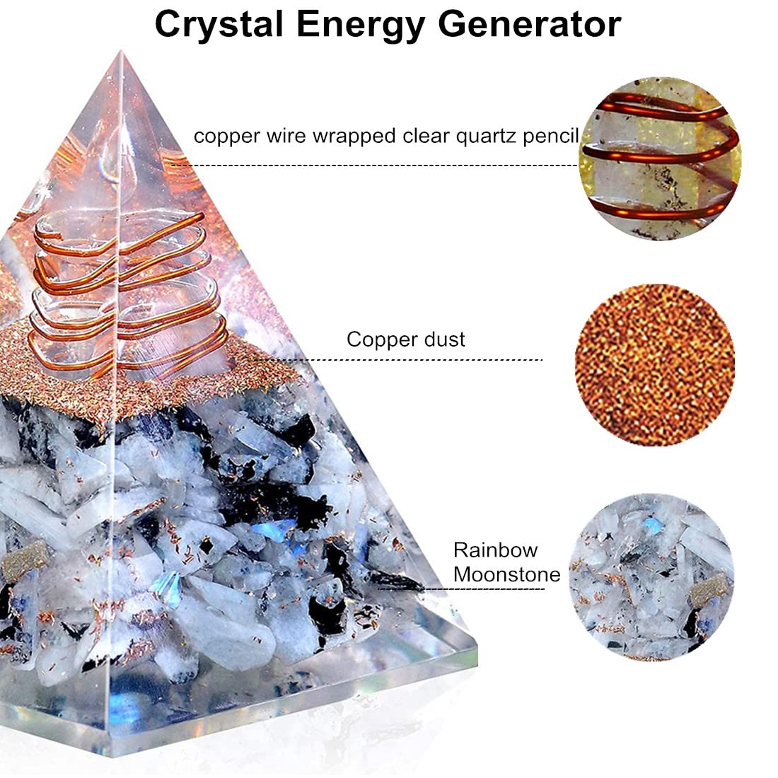 NewMainOne orgonite pyramid harmony energy in a cozy living room setup.