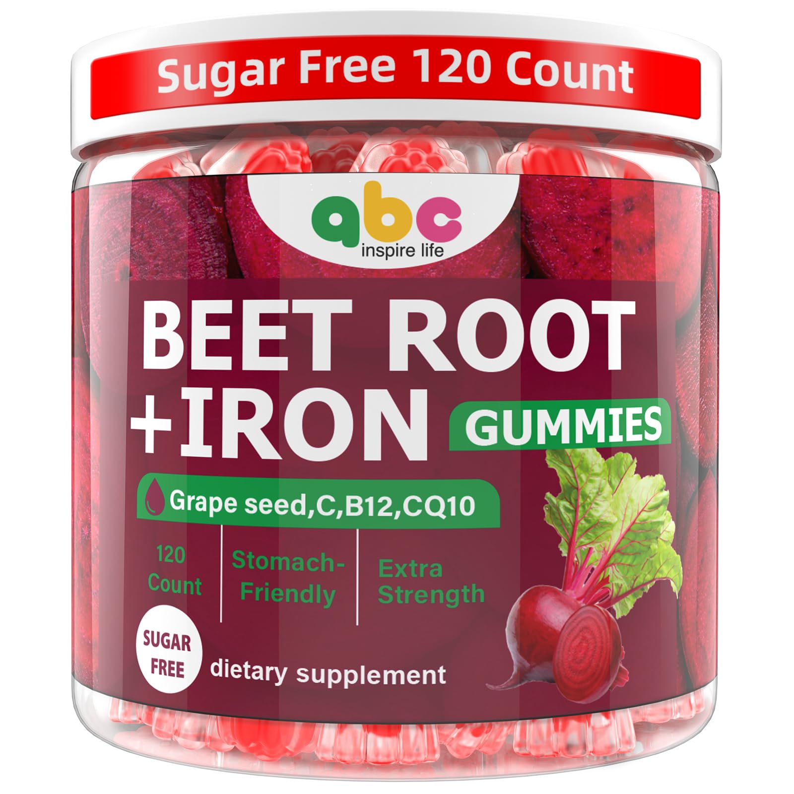 NEWOLITE Beet Root Gummies bottle pour for easy daily energy support.