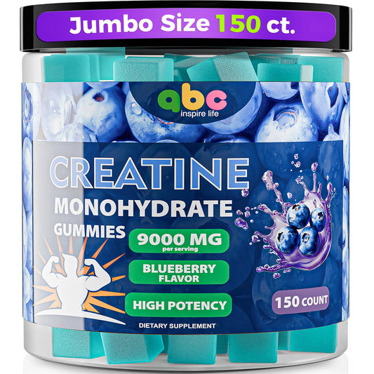 NEWOLITE Creatine Monohydrate Gummies blueberry bottle for convenient workout energy