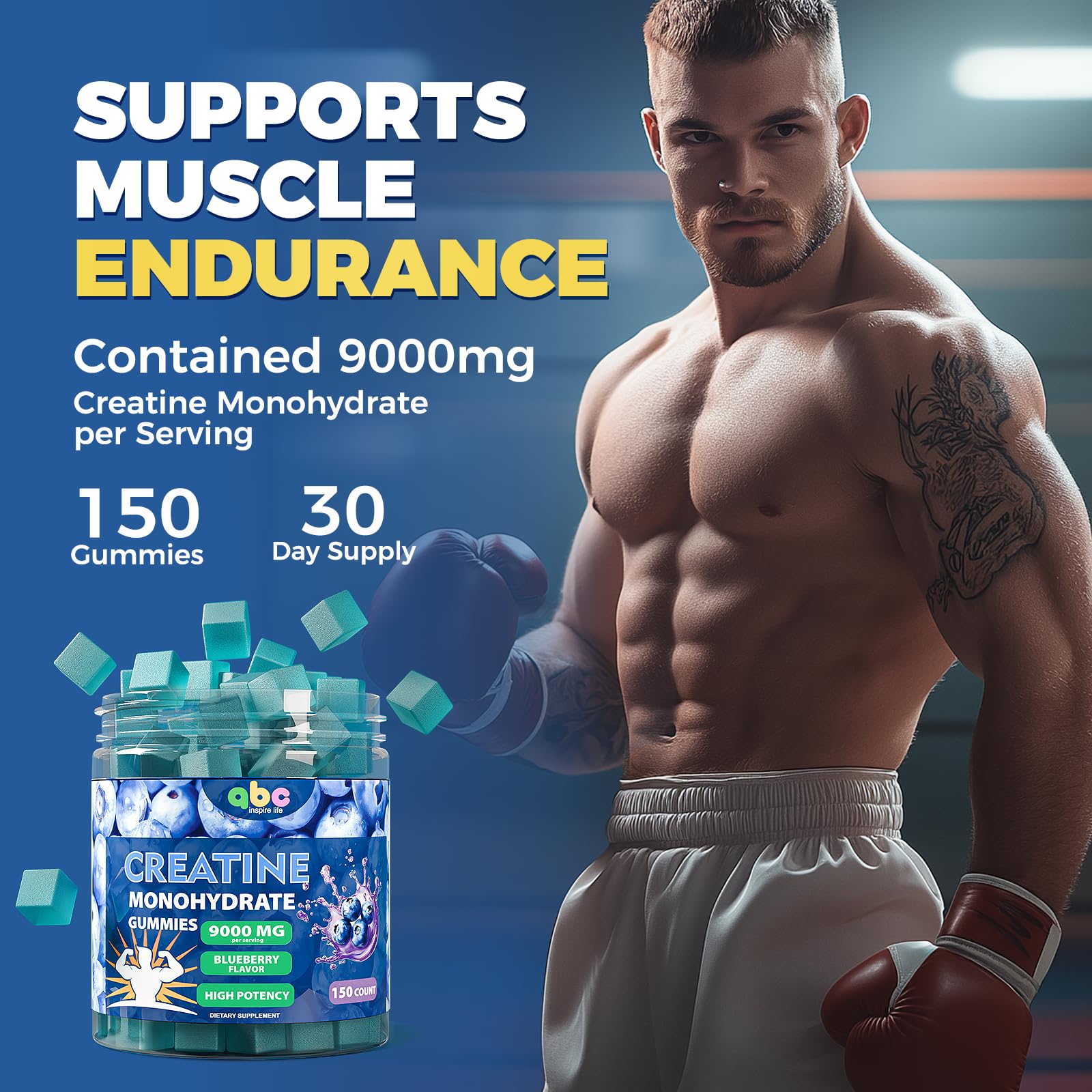 NEWOLITE Creatine Monohydrate Gummies vegan symbol indicates plant-based convenience