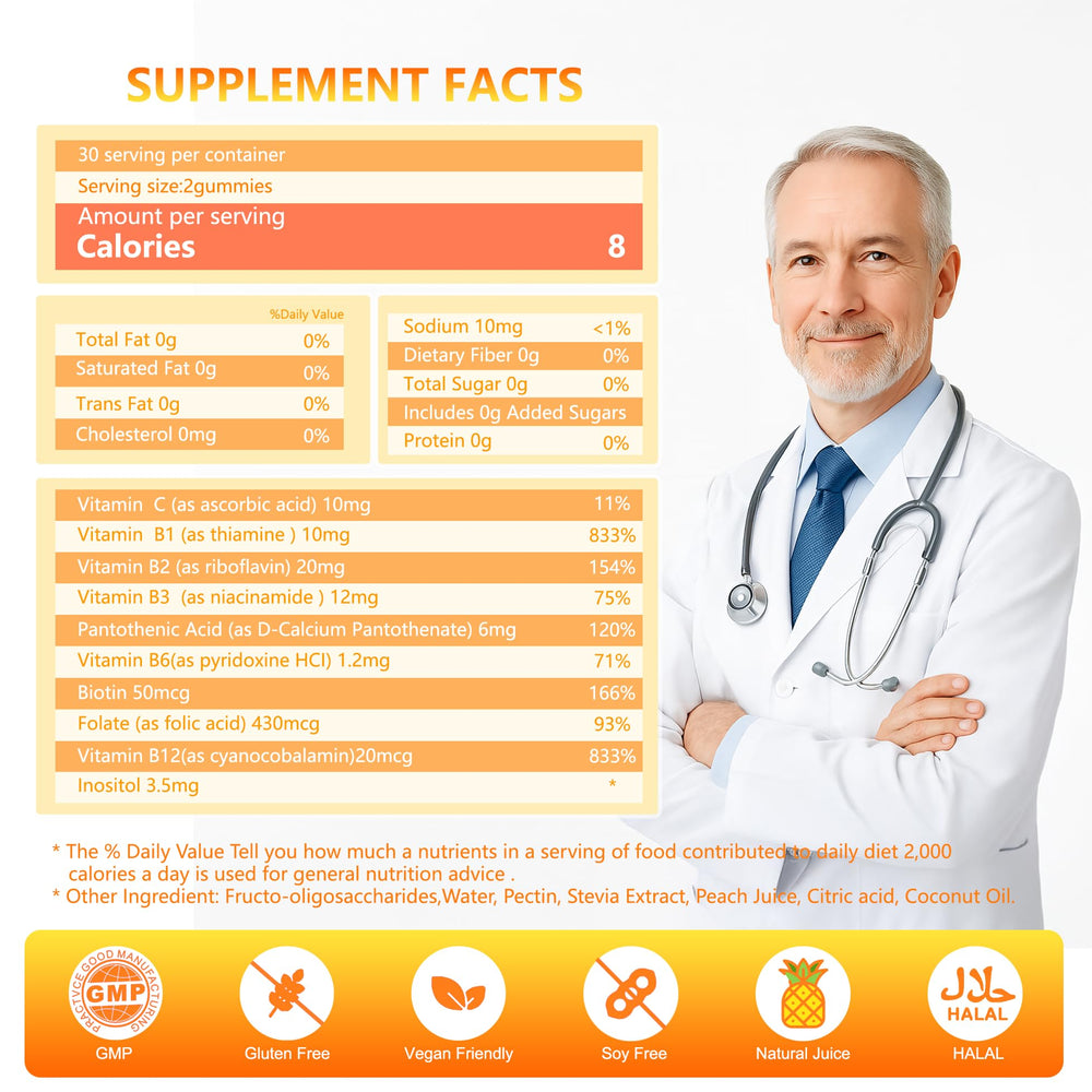 NEWOLITE Pineapple flavored gummies highlight tasty, easy daily B vitamin support.