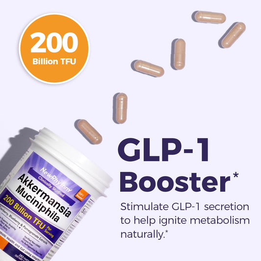 NewRhythm Akkermansia Muciniphila capsules offer convenient daily gut health and GLP-1 friendly satiety support.