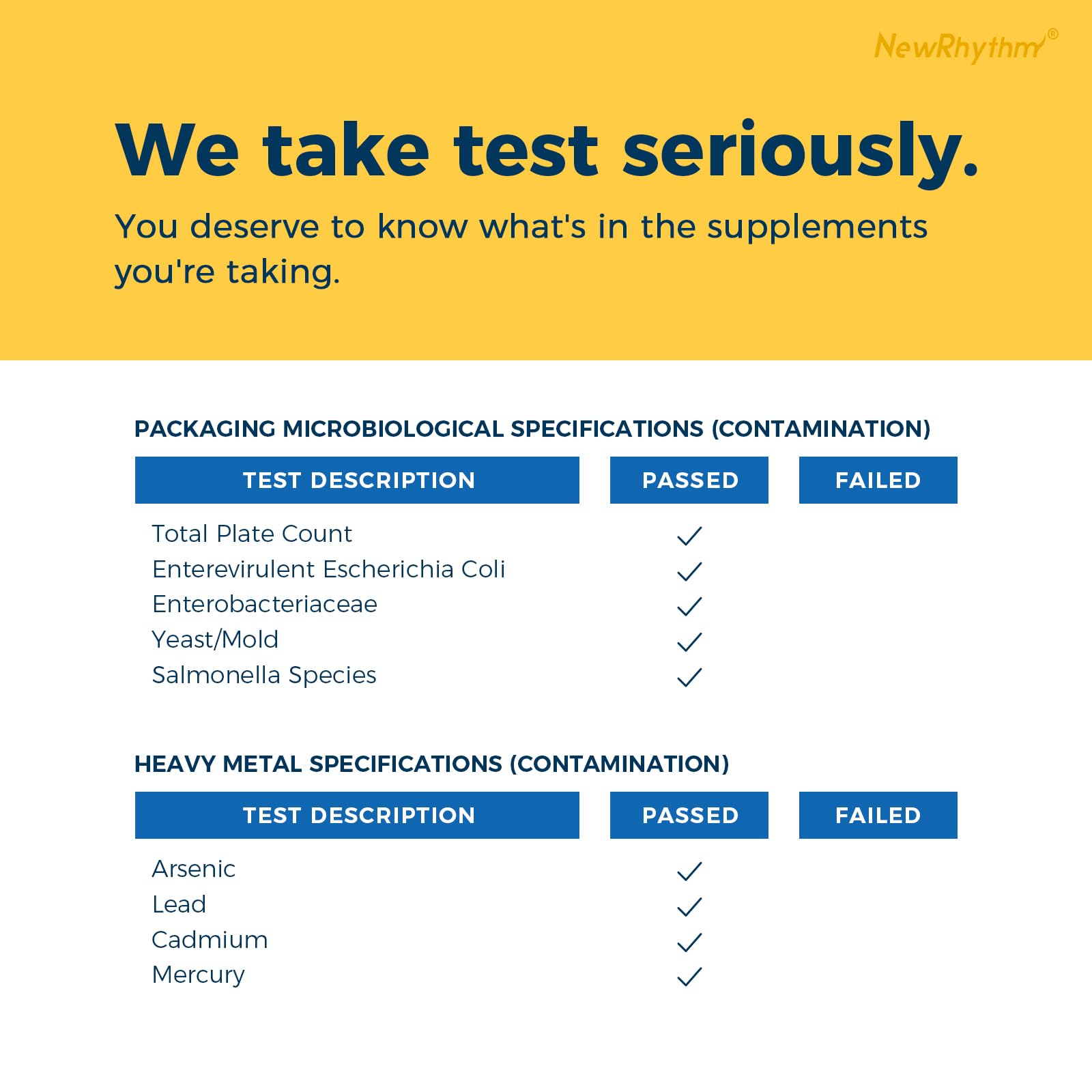 NewRhythm Probiotics non-GMO gluten-free badge signaling clean ingredients