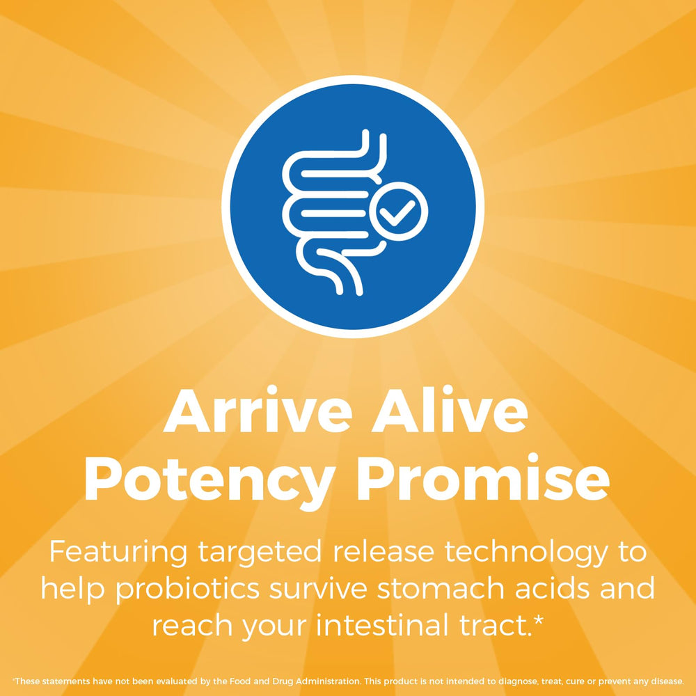NewRhythm Probiotics targeted-release illustration, designed to reach the intestinal tract