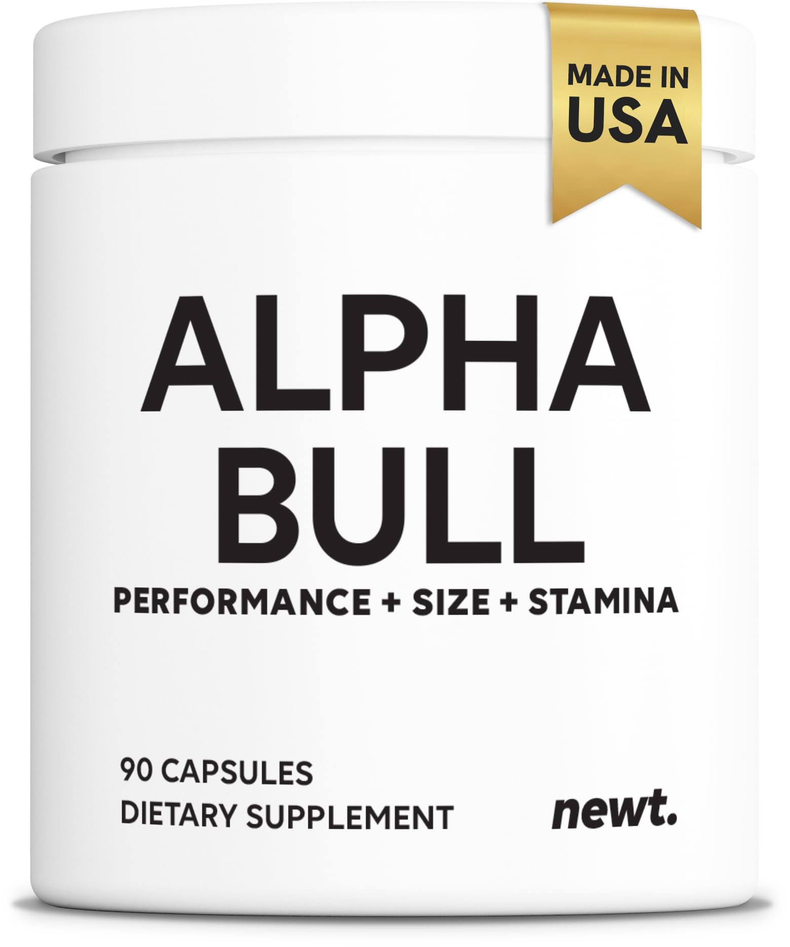 Newt Alpha Bull bottle front supports daily stamina and performance