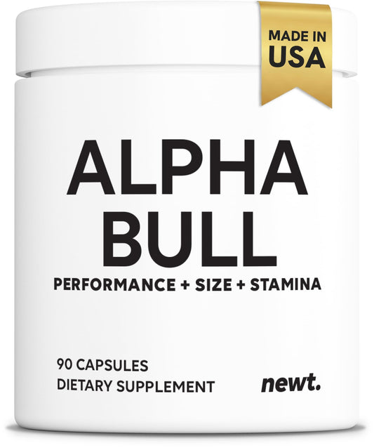 Newt Alpha Bull bottle front supports daily stamina and performance