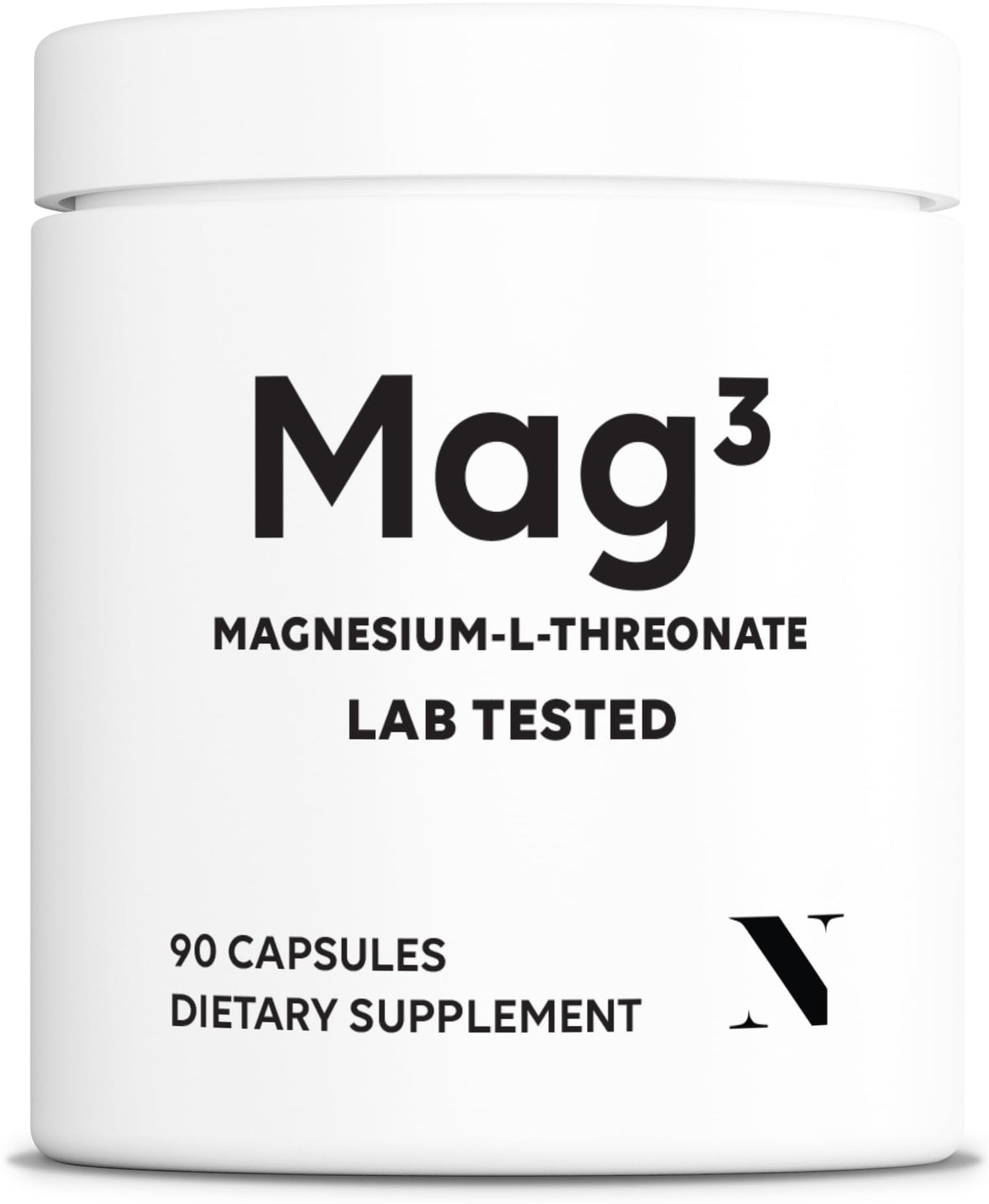 Newt Mag3 capsules in bottle front view for cognitive support on the go