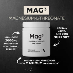 Newt Mag3 capsules close-up highlighting compact dietary supplement for daily brain and joint support
