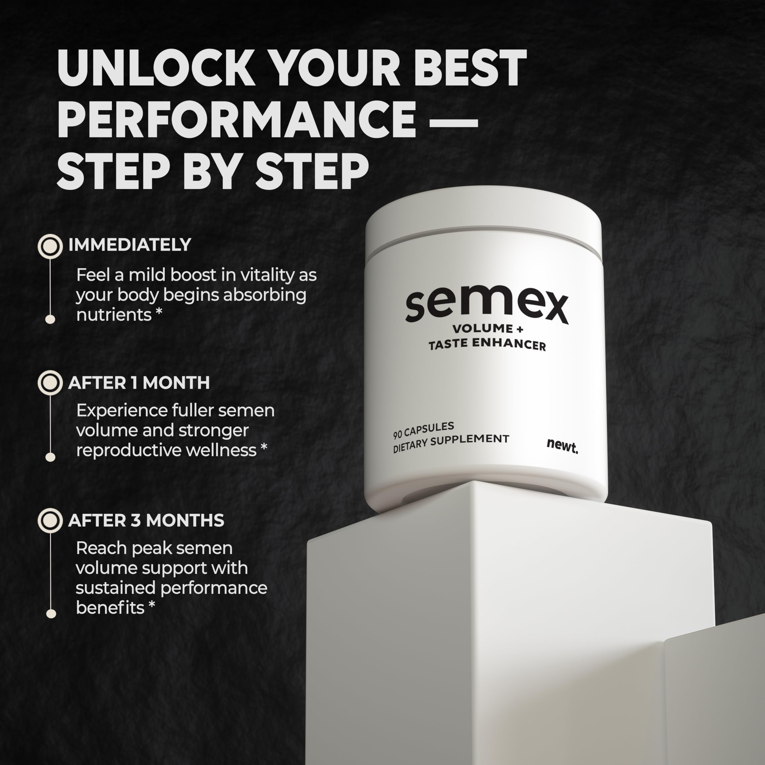 Closeup of Newt SEMEX capsules for on the go use.