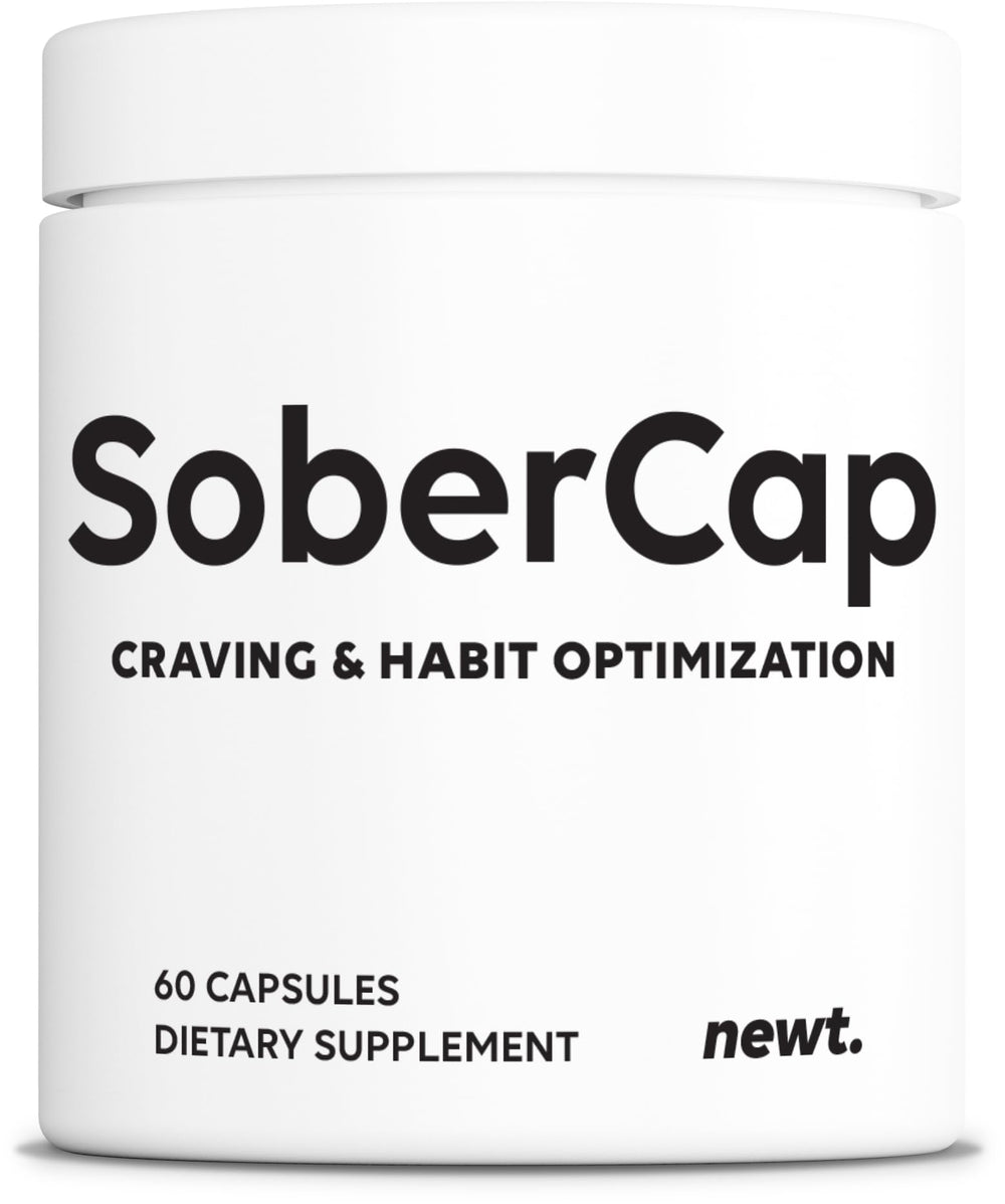 Newt SoberCap bottle front view showing daily craving management.