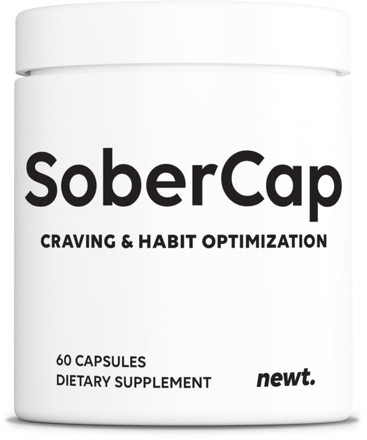Newt SoberCap bottle front view showing daily craving management.