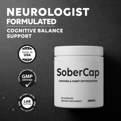 Newt SoberCap capsules close-up for easy daily dosing.