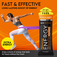 NewTrition energy shot 250 mg caffeine equals a strong espresso shot for fast energy.