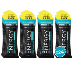 NewTrition Extra Strength Energy Shot blue raspberry bottle boosts focus and energy on the go.