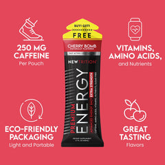 NewTrition Energy Shot label-details highlight caffeine and B vitamins for alertness